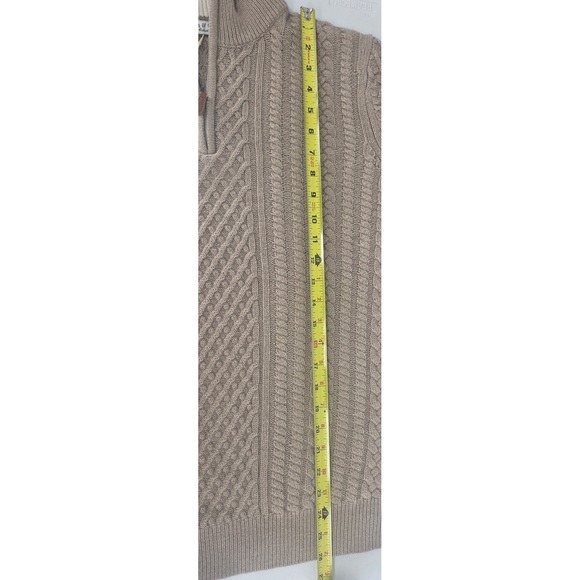 NWT Collars and Co Napoli Cable Knit Quarter Zip Wool & Cashmere Sweater Small - Picture 5 of 7